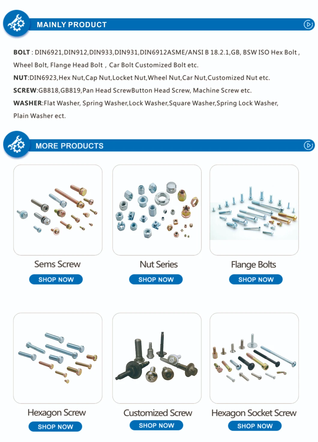 DIN6923 DIN6921 Screw M5-M24 Bolt and Nut /Hex Flange Nut /Hex Flaneg Screw/ Hex Flange Bolt and Nut