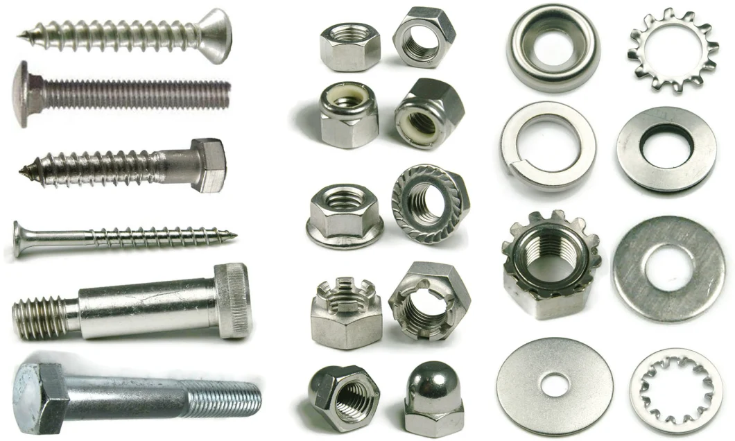 Standard, Bolts, Screws, Wood Screws, Tapping Screws, Turning The Screw, The Combination of Screws, Nuts, Fittings, Flat Mat, Ring, Various Kinds of Fasteners.