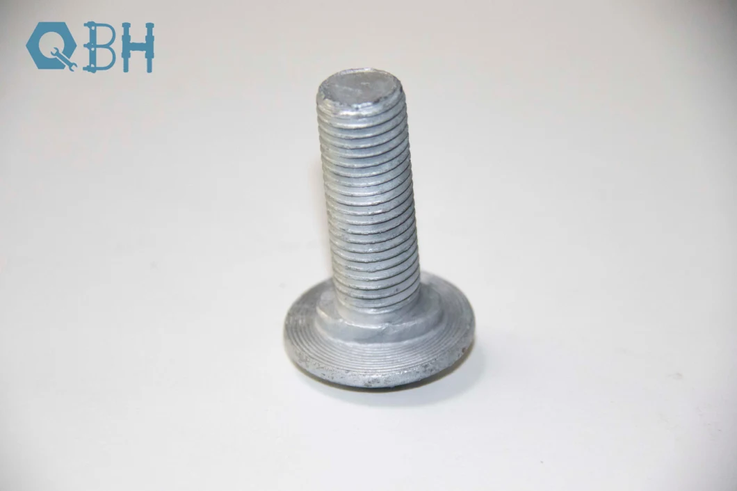 Carbon Steel Highway Guardrail Bolt with HDG, Round Head with Oval Neck Carriage Bolt Gr8.8