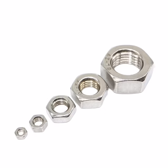 DIN934 Edelstahl A2 A4 SS304 SS316 Sechskantmutter M16 M28 M30 M12 M26 M40